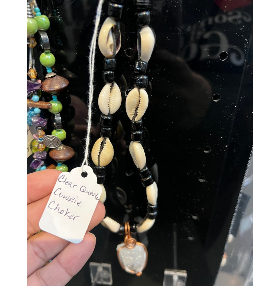 Clear Quartz, Copper Cowrie Choker