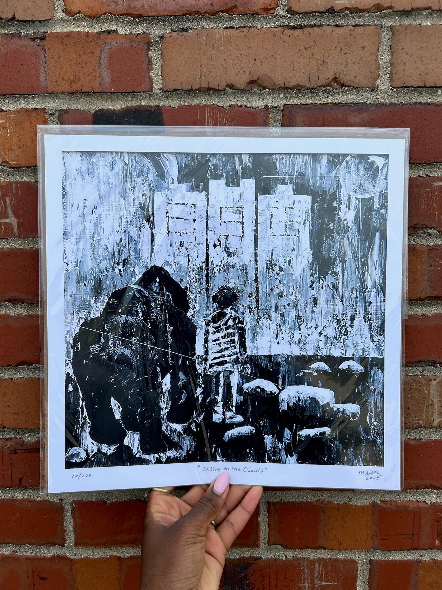 Taking on the Giants by Martha A. Wade – 12x12” Fine Art Print