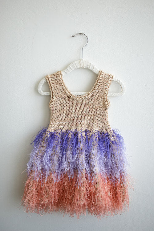 Purple Creamsicle Handknit Dress