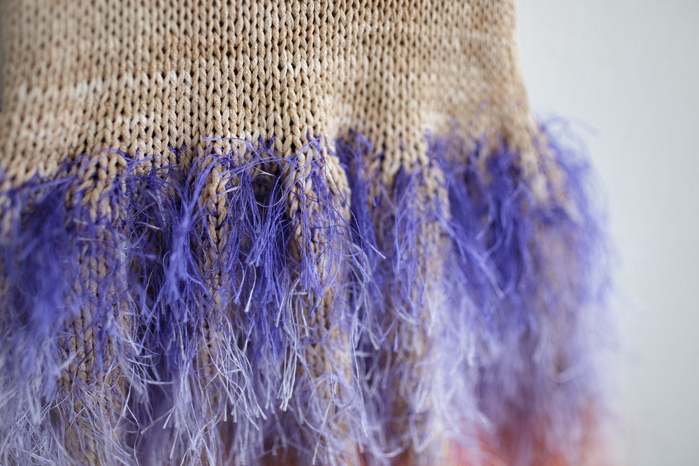 Purple Creamsicle Handknit Dress