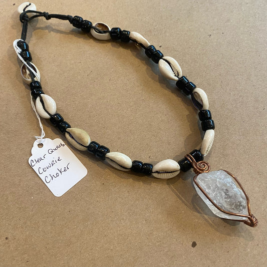 Clear Quartz, Copper Cowrie Choker
